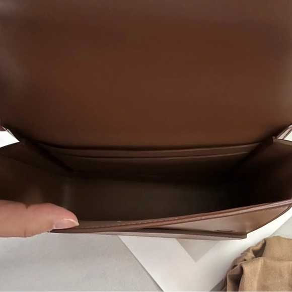 BURBERRY brown Color GRACE calfskin Leather convertible Small shoulder bag $1650 - Picture 5 of 8